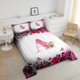 thumbnail image 4 of Erosebridal Monogrammed Comforter Sets Queen Size,Personalized Initial Bedding Queen Comforter Set,Letter Decoration,Reversible,Ultra Soft,3-Piece, 4 of 8