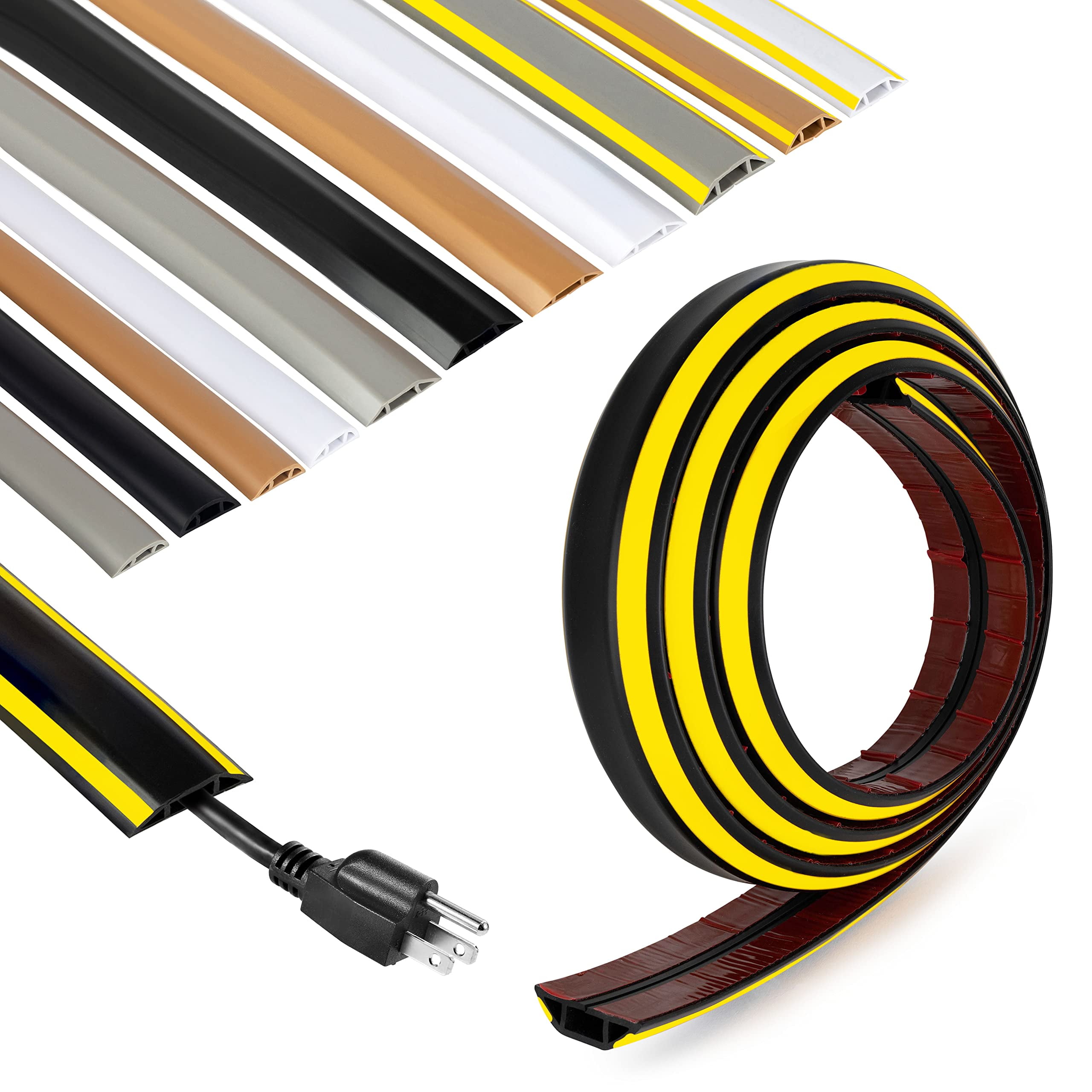 Rubber Bond Cord Cover Floor Cable Protector Strong Self Adhesive