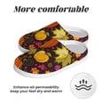 thumbnail image 6 of Daiia Autumn Harvest Pumpkin Joy Print Women’s Fuzzy Slippers Memory Foam Lightweight House Shoes Cozy Loafer Flannel House Shoes-39/40, 6 of 7