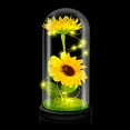 Artificial Sunflower in Glass Dome, Birthday/Anniversary Gift for Mom
