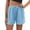 Sky Blue, variant on Sngxgn Womens Casual Comfy Shorts Summer with Pockets Wide Leg Cotton Short(Black,L)