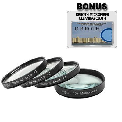 +1 +2 +4 +10 Close-Up Macro Filter Set with Pouch For The Nikon D3, D40, D40X, D50, D60, D70 Digital SLR Cameras, Enables macro photography.., By Digital