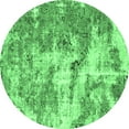 thumbnail image 1 of Ahgly Company Indoor Round Abstract Emerald Green Modern Area Rugs, 5' Round, 1 of 4