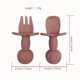 thumbnail image 2 of Baby Cartoon Bear Shape Silicone Spork, Baby Training Tableware, Complementary Food Grade Silicone Small Spork, 2 of 4