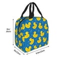 thumbnail image 2 of Bingfone Rubber Duck Print Lunch Bag Insulated Lunch Box, Small Leakproof Cooler Food Lunch Containers Reusable High Capacity Lunch Tote Bags for Work, Travel, Outdoor, 2 of 5