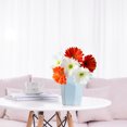 thumbnail image 1 of Artificial Chrysanthemum Bundle Simulation Flower PU Floral flower simulation flower Decor Fake Flower Bundle Home Decor, Orange White, 1 of 7