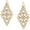 Gold, variant on 1928 Jewelry Silver Tone Filigree Diamond-Shape Drop Earrings