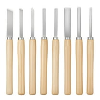 VEVOR Wood Lathe Turning Tool Set,8PCS, Lathe Chisel Set with Carbon Steel Blade, 2 Skew, 1 Spear Point, 1 Parting, 1 Round Nose, 3 Gouge Tools, 1 Oxford Bag, for Beginners, Hobbyists, Professionals