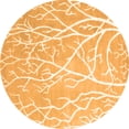 thumbnail image 1 of Ahgly Company Indoor Round Abstract Orange Contemporary Area Rugs, 7' Round, 1 of 1