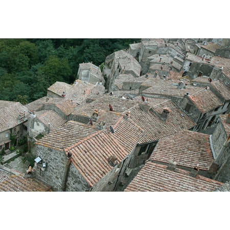 LAMINATED POSTER House Roof Old Town Tuscany Poster Print 24 x