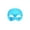 A008- Sky Blue, variant on Green Masquerade Mask 7 Inch Half Face Venetian Mask Halloween Accessory for Masquerade Party Prom Formal Events, 1 Pack