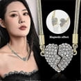thumbnail image 3 of high quality Magnetic Love Patchwork Necklace, Magnetic Heart Clavicle Necklace, Magnet Matching Love Heart Necklaces Gifts for Women Girls, 3 of 5