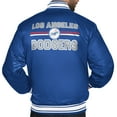 thumbnail image 3 of Men's Starter Royal Los Angeles Dodgers Printed Logo Varsity Full-Snap Satin Jacket, 3 of 3