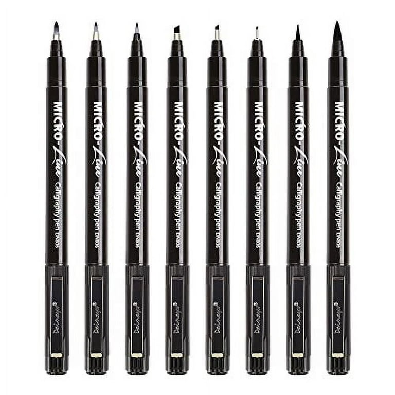 CUIKOSAER Double Head Calligraphy Brush Pens Brush Markers Pen for  Signature Drawing Hand Lettering Black Ink Brush Pen for Writing K4N6 