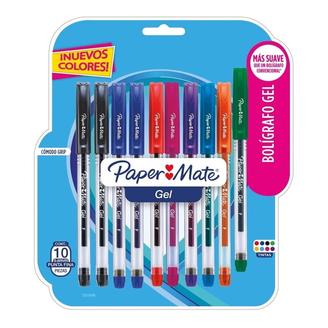 Boligrafo Gel Paper Mate Economy Gel 10 Piezas