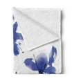 thumbnail image 2 of Traditional Soft Flannel Fleece Throw Blanket, Oriental Watercolor Inspired Plum Blossom Petals Eastern Artwork Print, Cozy Plush for Indoor and Outdoor Use, 50" x 70", Dark Violet, by Ambesonne, 2 of 5