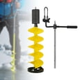 thumbnail image 5 of figatia Ice Drill Auger Ice Drill Winter Durable Ice Fishing Burrowing Aluminum Alloy with Extension Rod Sea Fishing Sturdy Ice Auger, 5 of 8