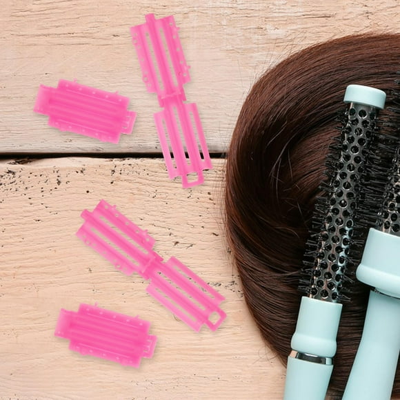 PAMINGONO 1Set Portable Rosy Hair Perm Kit with Jumbo Hot Rollers for Creating Firm Wavy Hairstyles