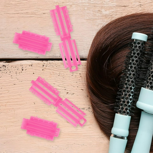 PAMINGONO 1Set Portable Rosy Hair Perm Kit with Jumbo Hot Rollers for Creating Firm Wavy Hairstyles