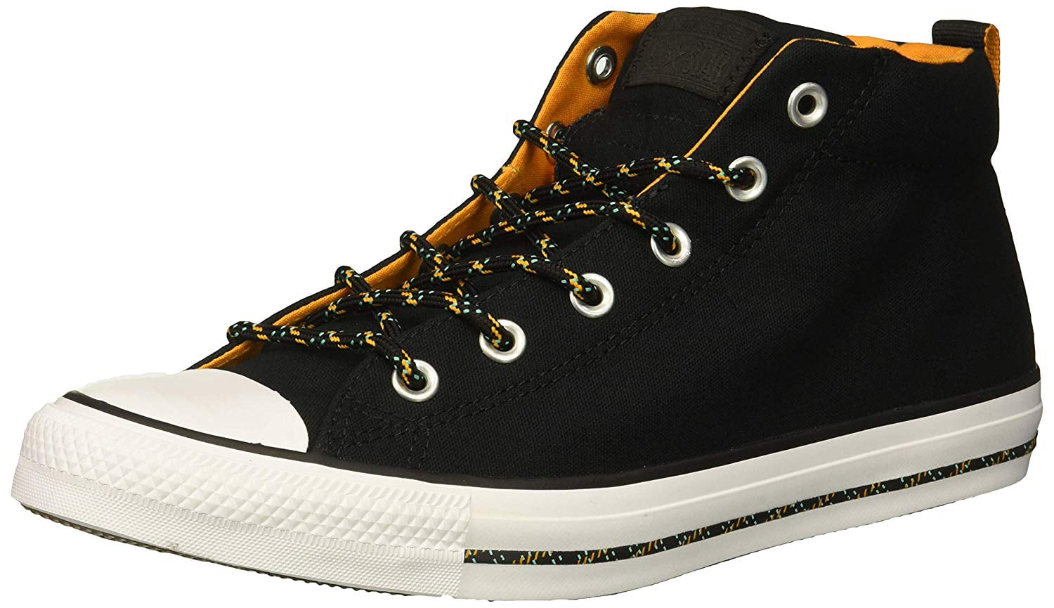 Converse Taylor Star Street Mid Unisex Black/White Sneaker M9.5/W11.5 Walmart.com
