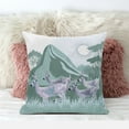 thumbnail image 3 of Amrita Sen Reindeer Herd Throw Pillow in Green White 20x20, 3 of 5