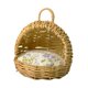 thumbnail image 5 of Cesta de casa de muñecas para gatos, decoración de ratán, accesorios artesanales para casa de muñecas a 1/6 marrón claro, 5 of 9