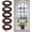 Black, variant on CHICCLO Stick Window Grille Inserts, Decorative Window Grid Kit, Self Adhesive Peel and Stick Trim, Pack of 5, 78.7 inch Each, White