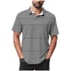 thumbnail image 2 of Blusa y camisa de manga corta con cuello vuelto para hombre, blusa de manga larga con solapa y botones estampados, blusa de poliéster para hombre, 2 of 5