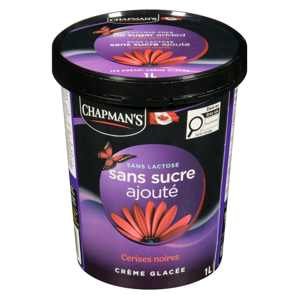 Chapman's No Sugar Added/Lactose Free Black Cherry Ice Cream in a
