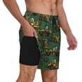 thumbnail image 2 of Yiaed Scraper Print Mens Swim Trunks Bathing Suit Compression Liner Beach Swim Shorts Swimwear Quick Dry Zipper Pocket No-Chafing Board Short-XX-Large, 2 of 6