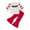 Red, variant on TBWNWG Kids Christmas Outfits,Girls Festive Embroidered Letter Long Sleeve Bow Sweatshirt with Flared Pants Two Piece Set for Holiday Celebrations and,Sizes 4-5 Years