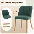 thumbnail image 6 of TacleeKii Wooden Dining Chairs Set of 2, Dining Room Chairs for Kitchen/Living Room/Restaurant, Dark Green, 6 of 7