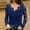 A2# Blue lace tops for women, variant on USSUMA Womens Shirts Dressy Casual Solid Color Trendy Tops for Evening Wear Lace Trim Long Sleeve V-Neck Plus Size Women Tops