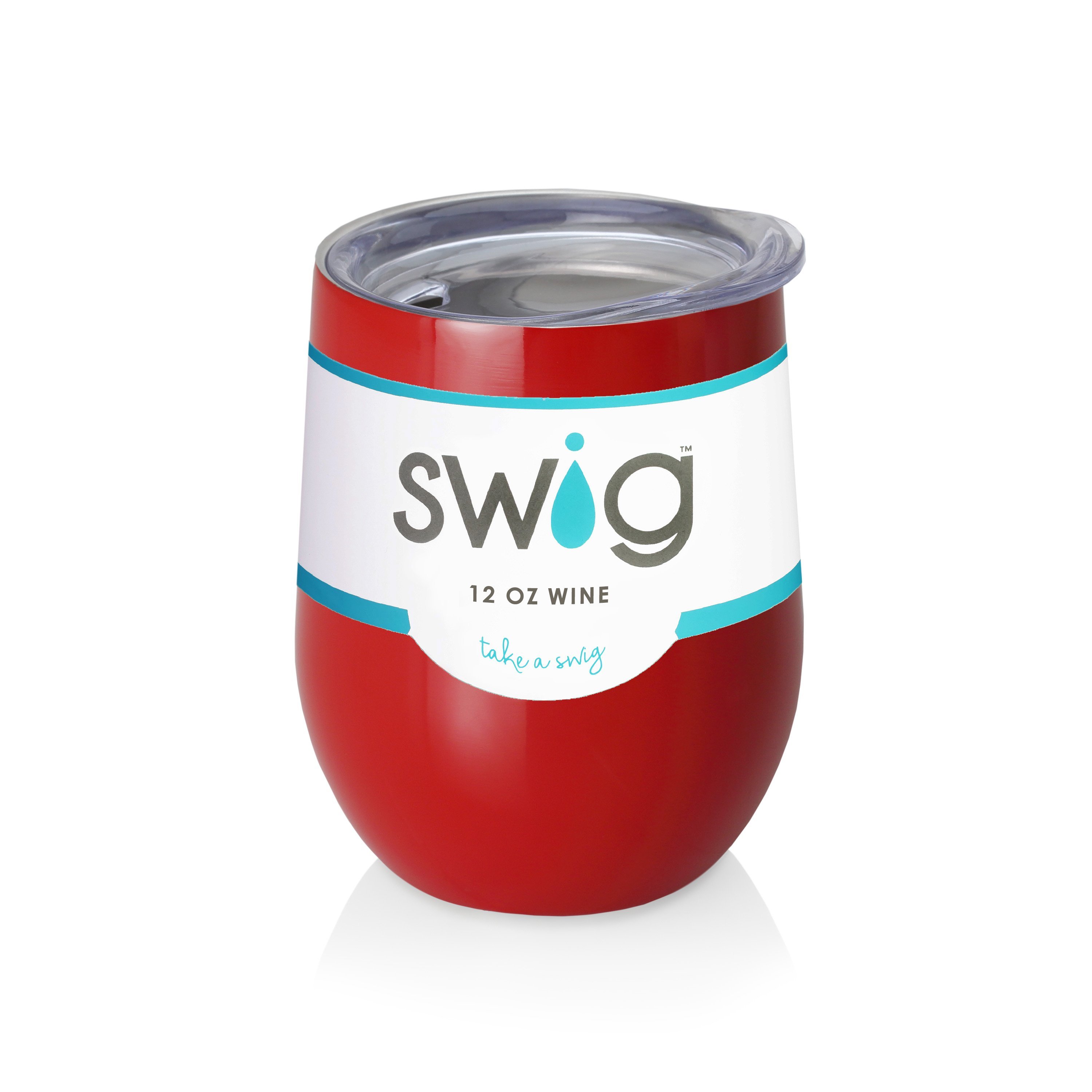 Red SWIG 12 oz Insulated Wine Cup with Lid