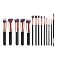 thumbnail image 3 of Makeup brush eye shadow brush set full set of portable makeup brush makeup brush beginner blush brush-rose gold-14 pieces, 3 of 4