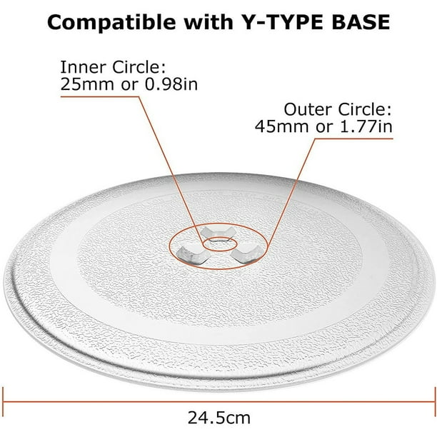 Plateau tournant de rechange en verre pour micro-ondes - 32,5 cm de diamètre