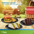 thumbnail image 6 of Black Disposable Plastic Plates, 100 Count, Heavy Duty Dinner Plates for Parties, Events, and Everyday Use, 6 of 8