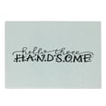 thumbnail image 1 of Hello Cutting Board, Hi There Handsome Typographic Text Doodle Stars for Boys Birthday, Decorative Tempered Glass Cutting and Serving Board, Small Size, White Black, by Ambesonne, 1 of 1