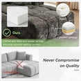 thumbnail image 5 of 108" W Modular Sectionals Sofa,Cloud Boneless Couch with Chaise,Chenille Tufted Deep Seat L Shaped Couch,Modern Compression Foam Sofa for Living Room Bedroom,No Assembly Required(Right Facing,Brown), 5 of 13