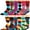 Variation B, variant on ZEKE Men's Pattern Dress Funky Fun Colorful Crew Socks 12 Assorted Patterns Variation S, 12-16
