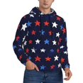 thumbnail image 2 of Qekee Watercolor Stars1 Print Mens Hoodies,Pullover Hooded Sweatshirt for Men,Men's Loose Sleeve Sweatshirt-XX-Large, 2 of 7