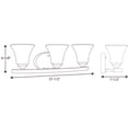 thumbnail image 3 of Adorn Collection Three-Light Polished Chrome Etched Glass Traditional Bath Vanity Light, 3 of 3