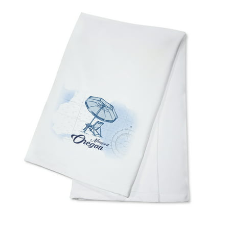 Newport, Oregon - Beach Chair & Umbrella - Blue - Coastal Icon - Lantern Press Artwork (100% Cotton Kitchen