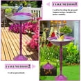 thumbnail image 3 of Bird Bath for Outside with Pedestal, Vintage Freestanding Garden  Birdbaths & Birdfeeder, Birdbaths Bowl Bird Baths for Outdoors Yard Garden Lawn Decor, Upgrade Dual-use Base, 3 of 12
