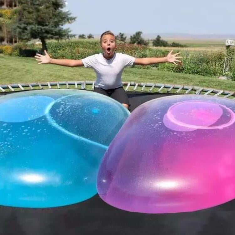 1X 120cm Bubble Ball Wubble Squishy Spielfest Super Stretch Transparent Sports 