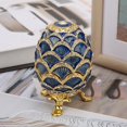 thumbnail image 3 of Easter Egg Jewelry Box, Enameled Jewelry Box, Organizer, Home Decoration, 3 of 4