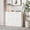 White + Particle Board, variant on Flip Top Shoe Cabinet Waterproof MDF Wood Multi Layer Adjustable Storage Anti Tipping Design Entryway Shoe Organizer（White）