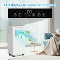 thumbnail image 3 of Portable Air Conditioners for Rooms Up to 350 Sq Ft, Cool,Dehumidifier & Fan 3 Modes Air Conditioner, 8000 Btu Portable Ac Units with Remote Control, Wheels, LED for Rooms/Office, White, 3 of 10