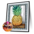 thumbnail image 1 of Cuadros Decorativos Kit de pintura de diamante 5D DIY Piña Taladro redondo completo Pared de mosaico (B9290) Wdftyju embutido en tela, 1 of 9