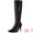 Black, variant on DARING DIVA Women's Stylish Stiletto Heels Knee High Boots with Pointed Toe Black 9.5